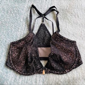 Victoria’s Secret Floral Sexy Bra Lace Black 32DD